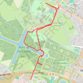 Château de Versailles (78 - Yvelines) GPS track, route, trail
