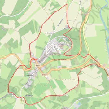 Tour et contour de Vézelay GPS track, route, trail