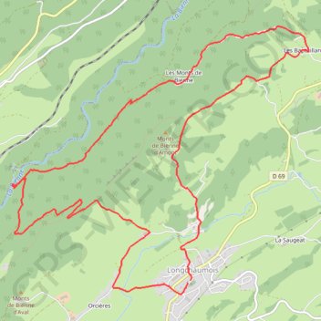 Les gorges de la Bienne, séjour à Lamoura GPS track, route, trail