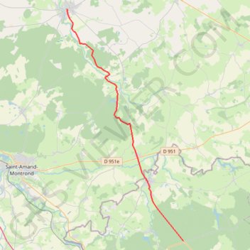 De la forêt du Tronçais à Dun-sur-Auron GPS track, route, trail