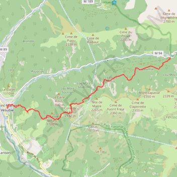 Rando la palu - Vallon de la Madone GPS track, route, trail