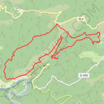 Source et moulin du Tiourre GPS track, route, trail
