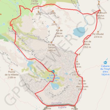 Rabassère, Turguilla, Laquet, dent de Mède, Mont Rouge depuis Gérac GPS track, route, trail