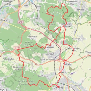La Domontoise GPS track, route, trail