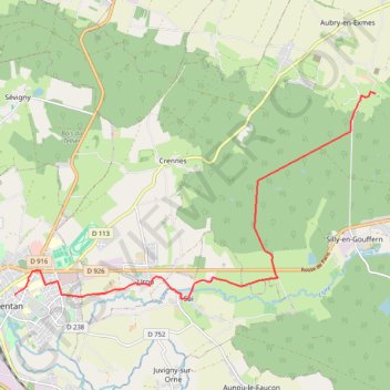 Chemin de Saint Michel (voie de Paris) etape 7 GPS track, route, trail