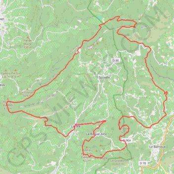 Les Dentelles de Montmirail GPS track, route, trail