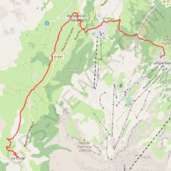 De la Cluse à Superdévoluy (Tour du Dévoluy) GPS track, route, trail