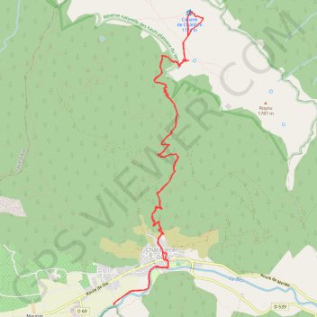 Cabane de Châtillon (Drôme) GPS track, route, trail