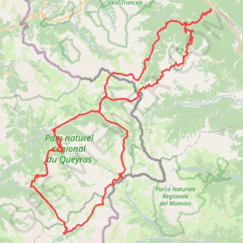 Grand tour du Queyras GPS track, route, trail