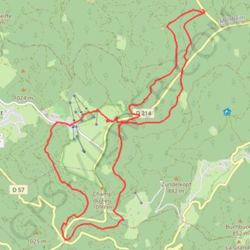 Le Champ du Feu GPS track, route, trail