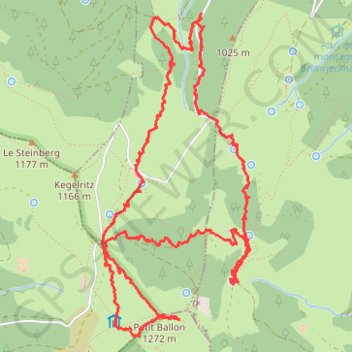 Petit ballon d'Alsace GPS track, route, trail