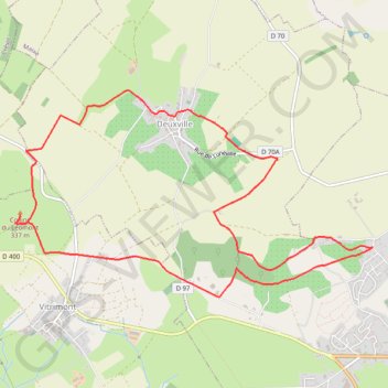 De Deuxville au Léomont GPS track, route, trail