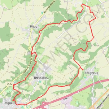 DAGNEUX (Ain) GPS track, route, trail