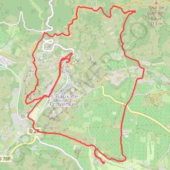 Les Baux - Baumayrane GPS track, route, trail