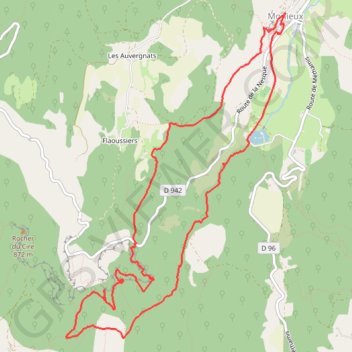 Monieux - Gorges de la Nesque GPS track, route, trail