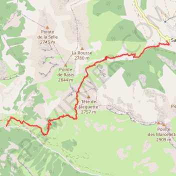 QUEYRAS - CEILLAC Saint VERAND - JOUR 1 GPS track, route, trail