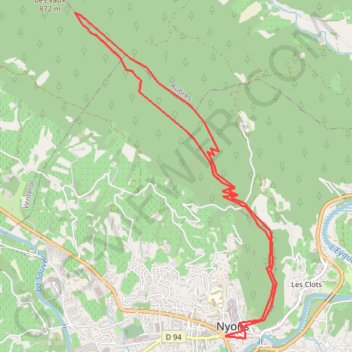 Montagne de Vaux autour de Nyons GPS track, route, trail