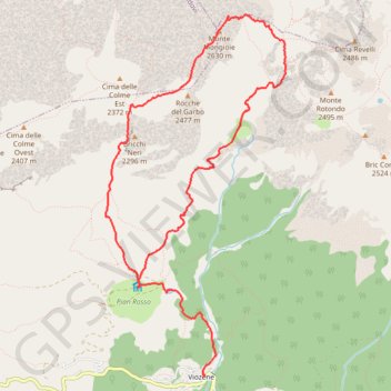 Viozene Mont Mongioie GPS track, route, trail