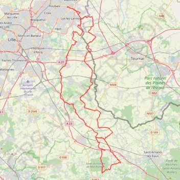 Brevet André Mille - Asptt Roubaix GPS track, route, trail