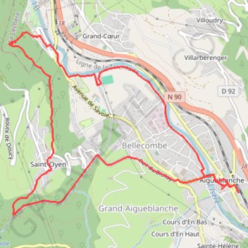 AigueblancheBergesDoucyMorel GPS track, route, trail
