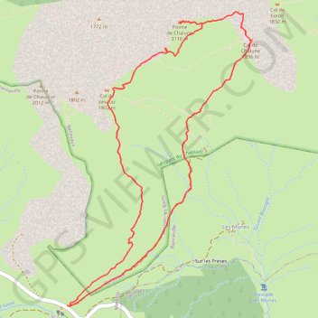 La Pointe de Chalune par le Col de Vésinaz GPS track, route, trail