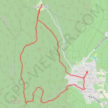 Orschwihr, Dreibannstein, Val du Pâtre GPS track, route, trail