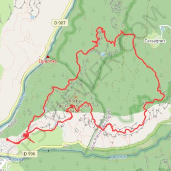 Rozier - Les crêtes de la jonte GPS track, route, trail