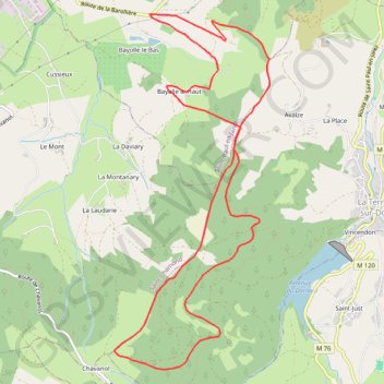 La Barollière - Chavanol - Bayolle GPS track, route, trail