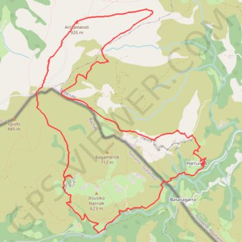Artzamendi par pausubiurrieta et zerkanbide GPS track, route, trail