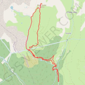 Mont Rosset par les Pars GPS track, route, trail