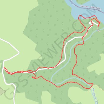 Saint-Pierre (Cantal) Le Mentier GPS track, route, trail