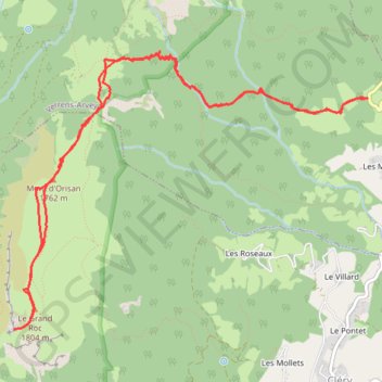 Grand Roc GPS track, route, trail