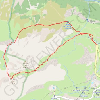 Le col de Lary - Gavarnie GPS track, route, trail
