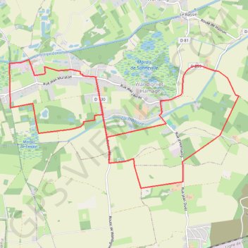Circuits autour de Wandignies-Hamage GPS track, route, trail