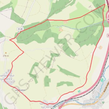 De Saint-Pierre-sur-Vence à Champigneul-sur-Vence GPS track, route, trail