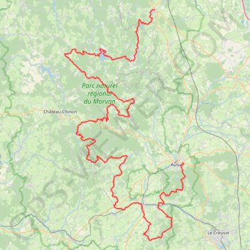 Grande Traversée du Morvan GPS track, route, trail