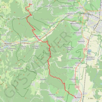 Labaroche Rouffach GPS track, route, trail