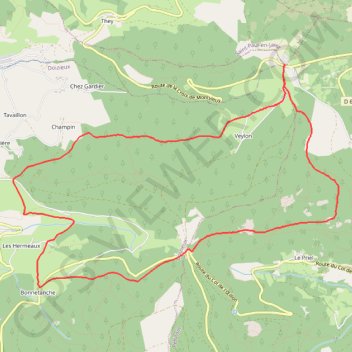 Croix de Montvieux GPS track, route, trail