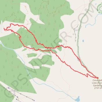 Cima delle Liste (Punta Gardetta) GPS track, route, trail