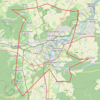 Tours des forts du toulois GPS track, route, trail