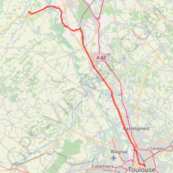 Montain - Toulouse GPS track, route, trail