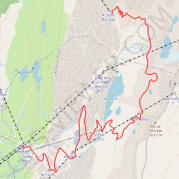Sous le Pic Blanc GPS track, route, trail