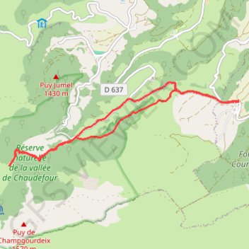 La Vallée de Chaudefour GPS track, route, trail