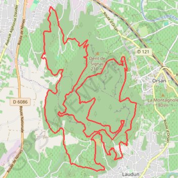 Laudun GPS track, route, trail