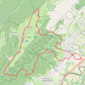 Trail Thoiry Tiocan 2023 GPS track, route, trail