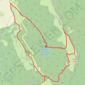Le Platary par le col du Prayet GPS track, route, trail