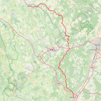 Beaune - Alesia GPS track, route, trail