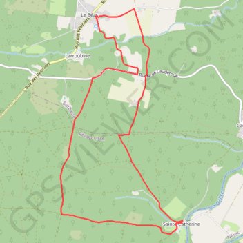Promenade dans la forêt du Béas à Sainte-Catherine GPS track, route, trail
