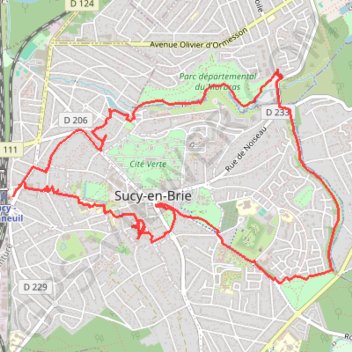 Sucy-en-Brie - À la découverte du Morbras GPS track, route, trail