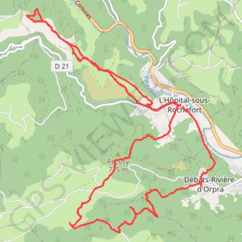 L'Hopital Sous Rochefort GPS track, route, trail